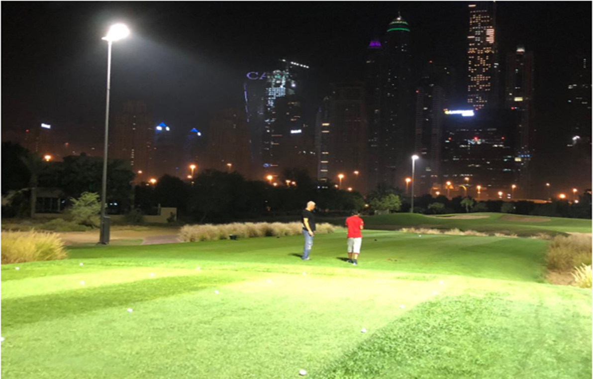 Dubai golf course to region’s first LED lit field Facilities