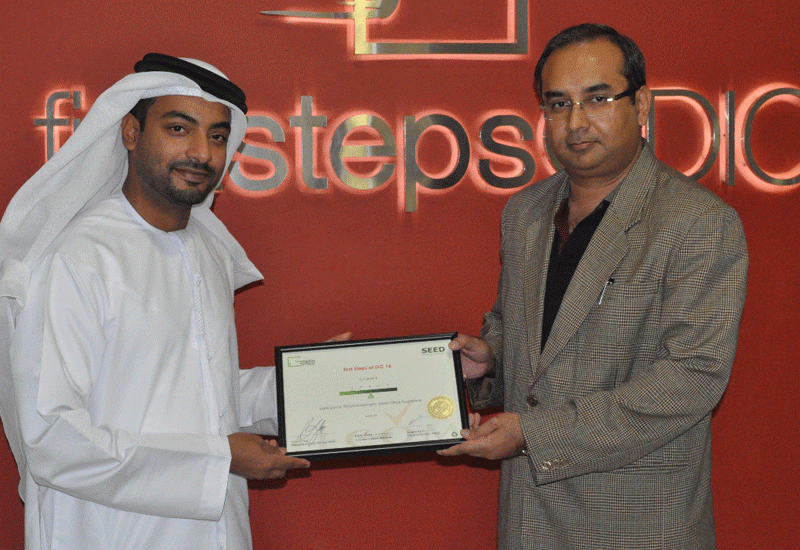 Majed Al Suwaidi, director, business development, DIC and Dubai Outsource Zone, and Sougata Nandi, executive director, asset management and sustainabl Majed Al Suwaidi, director, business development, DIC and Dubai Outsource Zone, and Sougata Nandi, executive director, asset management and sustainabl