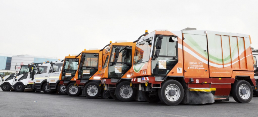 DM also deployed an army of vehicles for waste removal. DM also deployed an army of vehicles for waste removal.