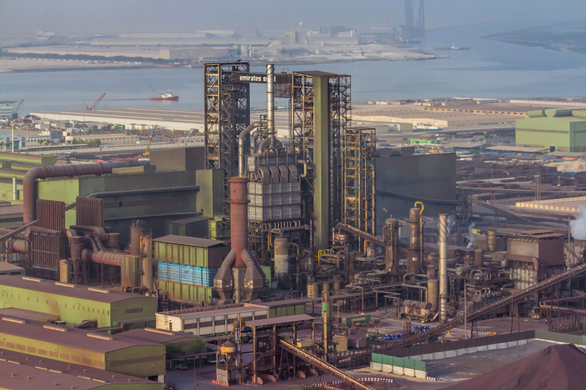 Emirates Steel plant in Musaffah, Abu Dhabi. Emirates Steel plant in Musaffah, Abu Dhabi.