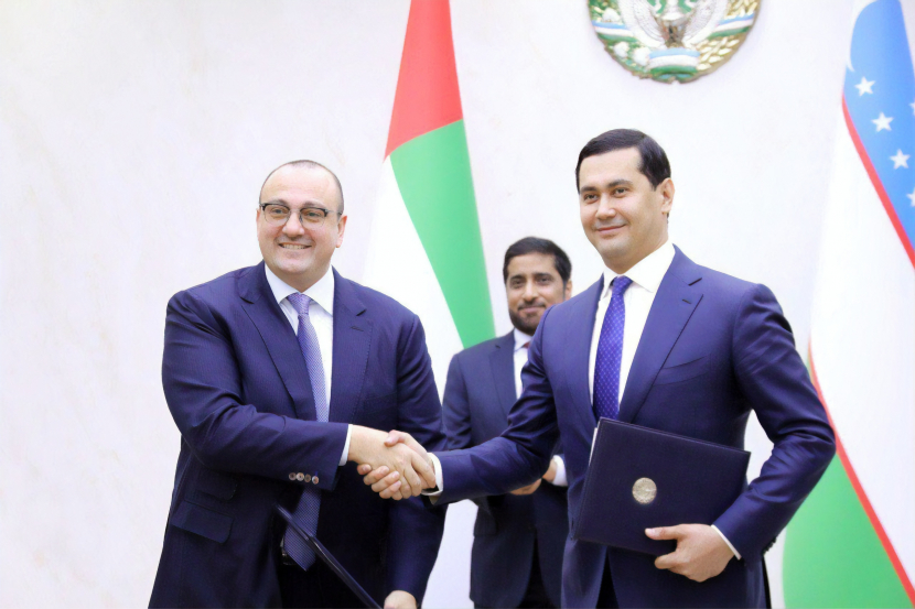 Mohamed Jameel Al Ramahi, Chief Executive Officer of Masdar, and Sardor Umurzakov, Minister of Investments and Foreign Trade of the Republic of Uzbekistan. Mohamed Jameel Al Ramahi, Chief Executive Officer of Masdar, and Sardor Umurzakov, Minister of Investments and Foreign Trade of the Republic of Uzbekistan.