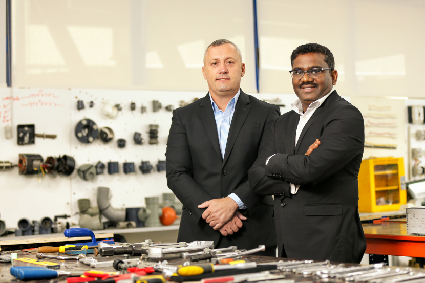 L to R: Stuart Harrison, Emrill’s CEO and Gopalakrishnan, operations director L to R: Stuart Harrison, Emrill’s CEO and Gopalakrishnan, operations director